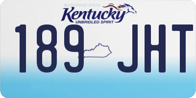 KY license plate 189JHT