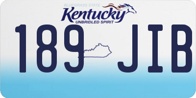 KY license plate 189JIB