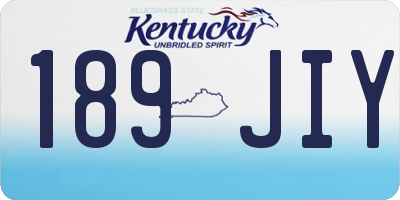 KY license plate 189JIY