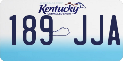 KY license plate 189JJA