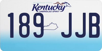 KY license plate 189JJB