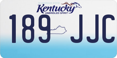 KY license plate 189JJC