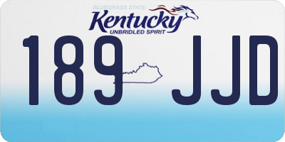 KY license plate 189JJD