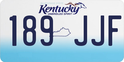 KY license plate 189JJF