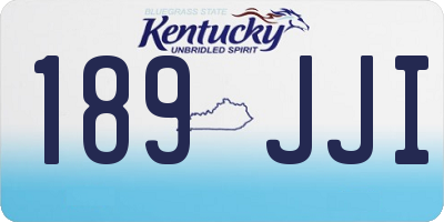 KY license plate 189JJI