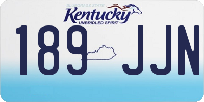 KY license plate 189JJN