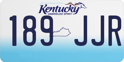 KY license plate 189JJR