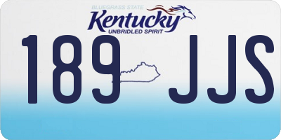 KY license plate 189JJS