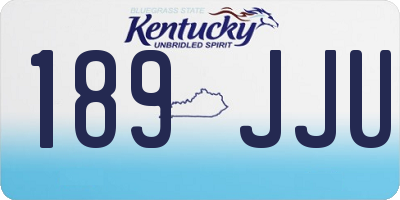 KY license plate 189JJU