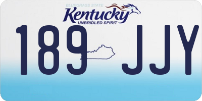 KY license plate 189JJY