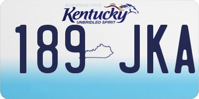 KY license plate 189JKA