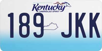 KY license plate 189JKK