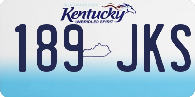 KY license plate 189JKS