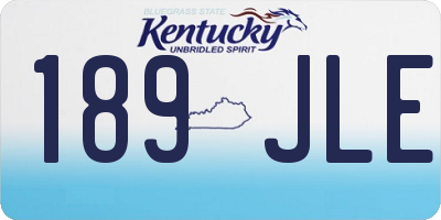 KY license plate 189JLE