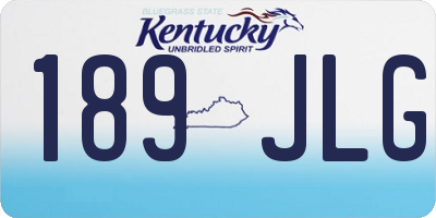 KY license plate 189JLG