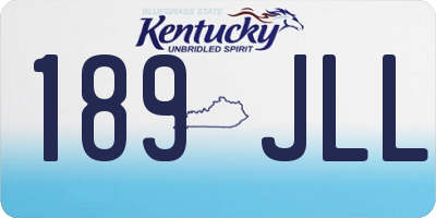 KY license plate 189JLL