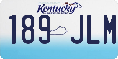 KY license plate 189JLM