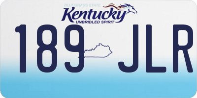 KY license plate 189JLR