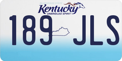 KY license plate 189JLS