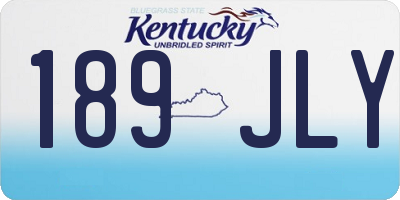 KY license plate 189JLY