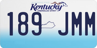 KY license plate 189JMM