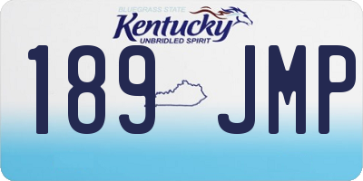 KY license plate 189JMP