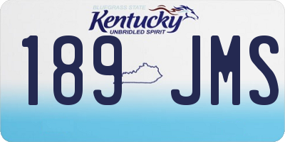 KY license plate 189JMS
