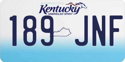 KY license plate 189JNF