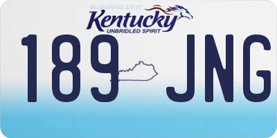 KY license plate 189JNG