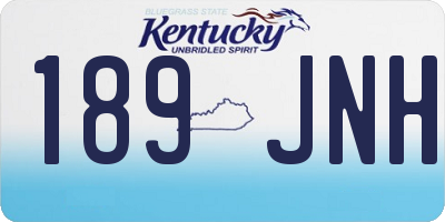 KY license plate 189JNH