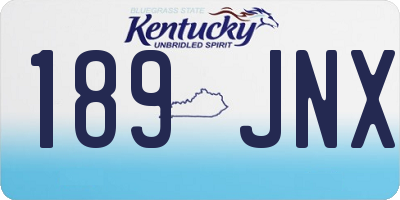 KY license plate 189JNX