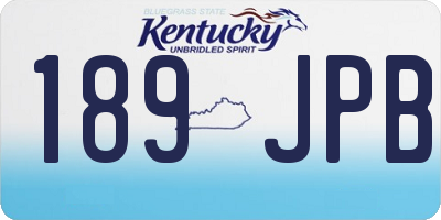 KY license plate 189JPB