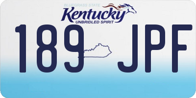 KY license plate 189JPF