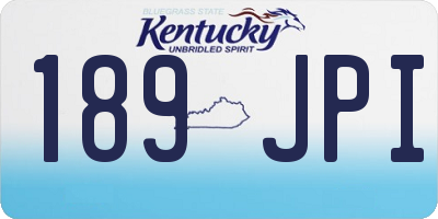 KY license plate 189JPI