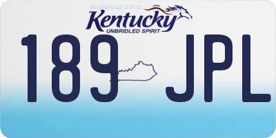 KY license plate 189JPL