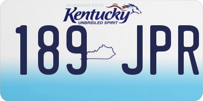 KY license plate 189JPR