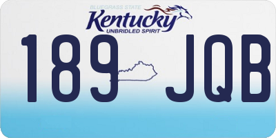 KY license plate 189JQB