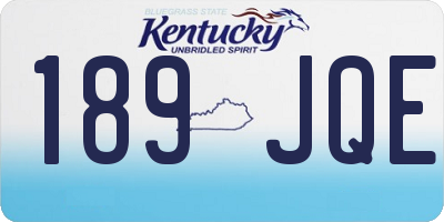 KY license plate 189JQE