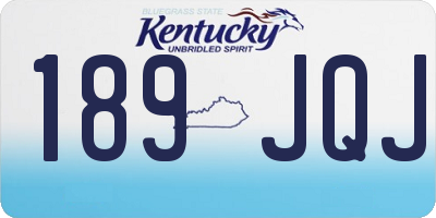 KY license plate 189JQJ