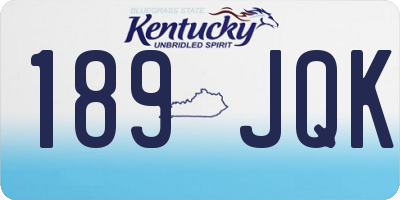 KY license plate 189JQK