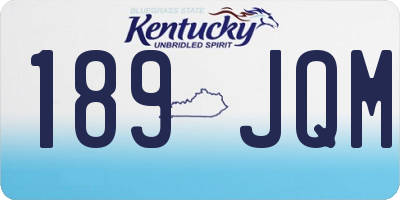 KY license plate 189JQM
