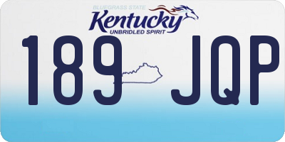 KY license plate 189JQP
