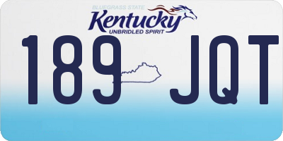 KY license plate 189JQT