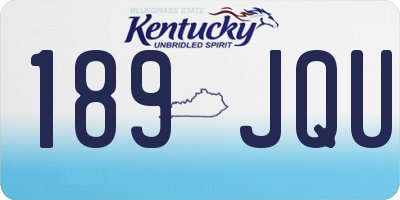KY license plate 189JQU