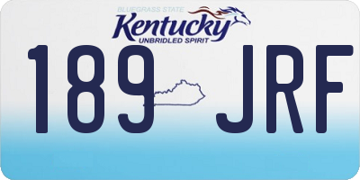 KY license plate 189JRF