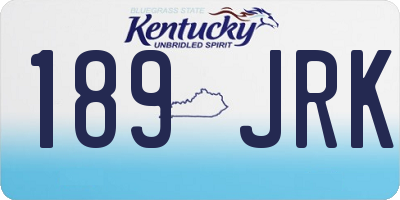 KY license plate 189JRK