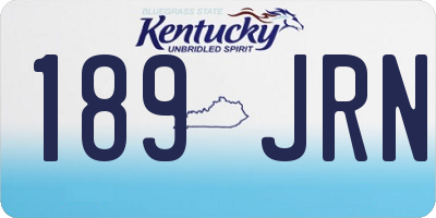 KY license plate 189JRN