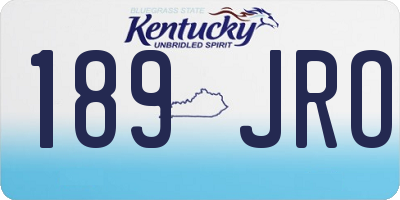 KY license plate 189JRO