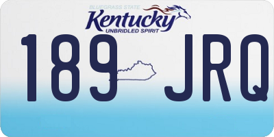 KY license plate 189JRQ