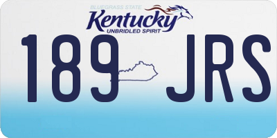 KY license plate 189JRS